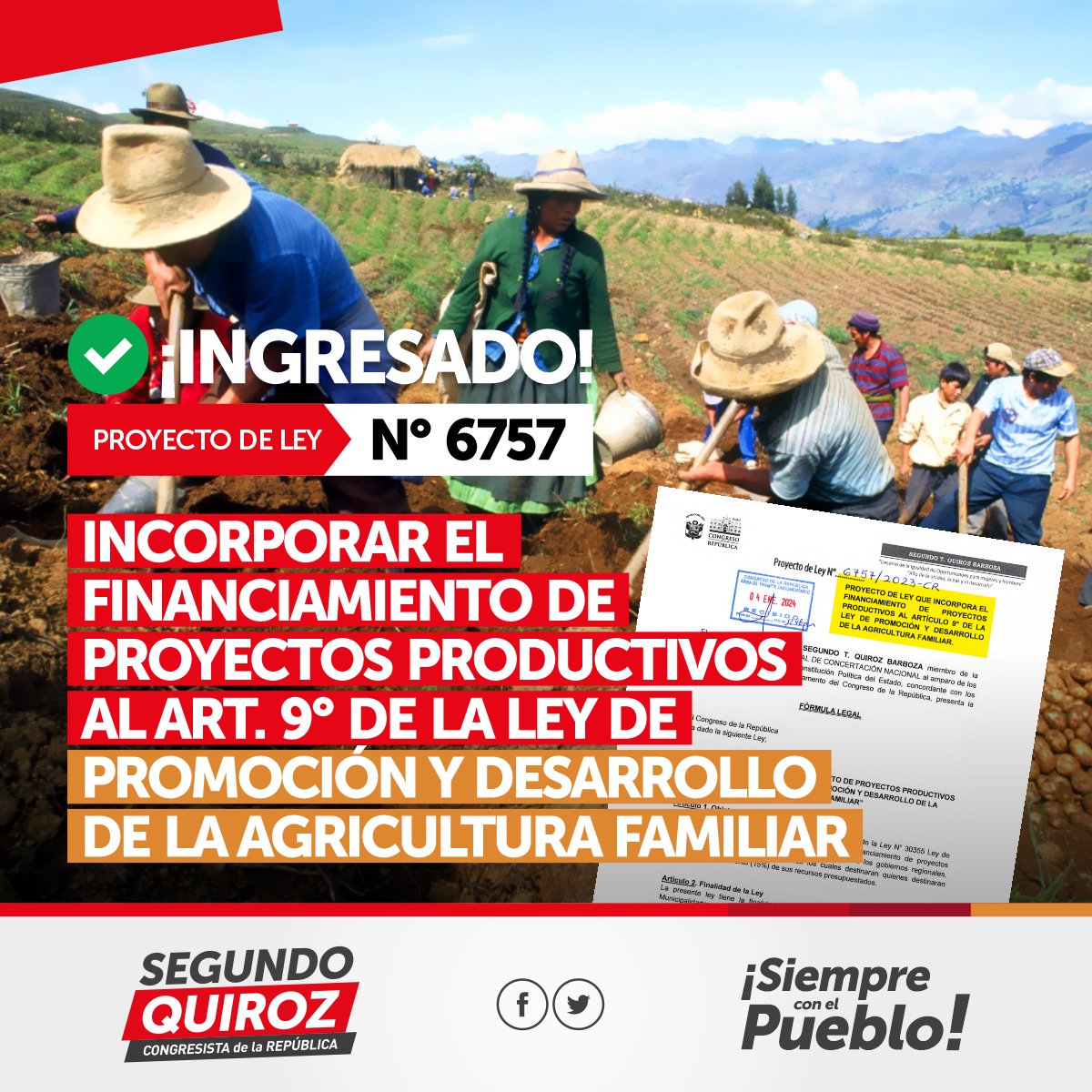 📷📷 | #IMPORTANTE | #AgriculturaFamiliar Seguimos trabajando para fomentar y fortalecer la agricultura familiar en nuestra región #Cajamarca.