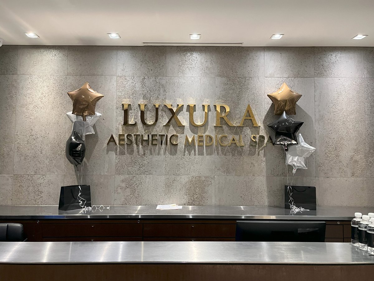 Gold Metal Channel Letters Luxura Spa