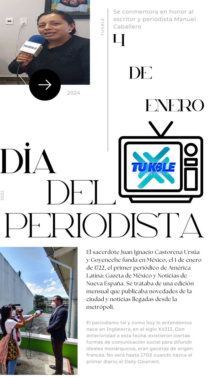 #DíaDelPeriodista

🎙El periodismo se encuentra en una etapa de cambios dramáticos debido a la digitalización y el desarrollo de las nuevas tecnologías.

📹 Son tiempos difíciles para ejercer esta bella profesión, pero que nada detenga esa gran labor de informar verazmente.

#TV