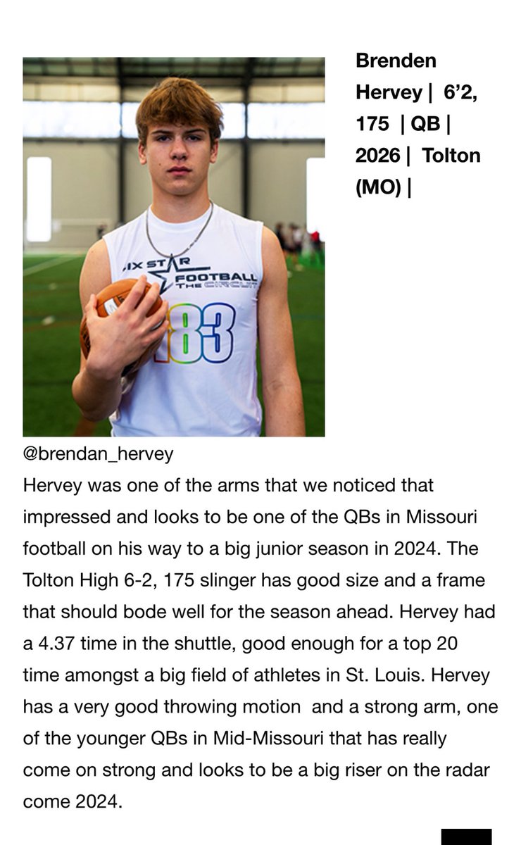 Thank you <a href="/6starfootballMO/">Six Star Football | MISSOURI</a> for the write up &amp; the experience. Loved the competition &amp; learning from the many great coaches!

<a href="/toltonfootball/">Tolton Football</a> <a href="/Megnew82/">Michael Egnew</a> 
<a href="/CoachZKarl/">Zachary Karl</a> <a href="/CoachLoganHicks/">Logan Hicks</a>