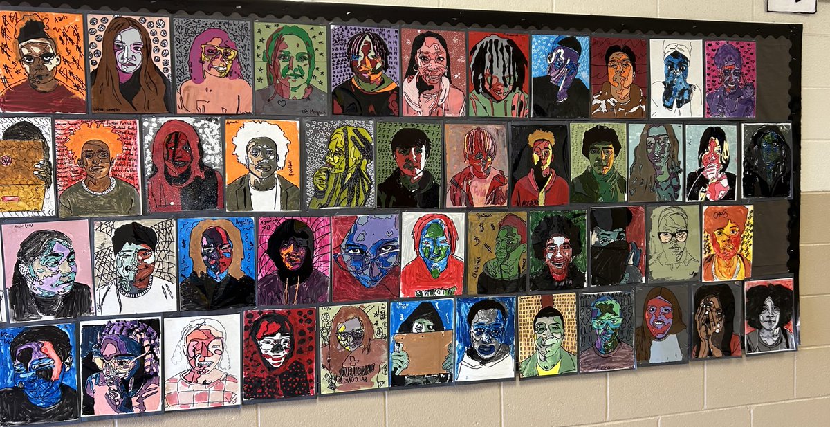 FCSreader's tweet image. Oh my goodness…these self portraits @FranklintonMS are absolutely beautiful!!