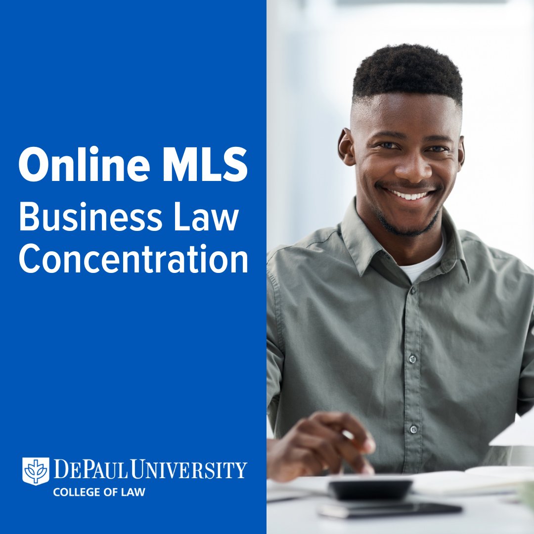 Students in the Business Law concentration in our online MLS programgain knowledge and receive training in:
✅ Compliance
✅ Transactional law, negotiations, and deal making
✅ Contract law

See more about the Business Law concentration here: bit.ly/3Ckpq4e