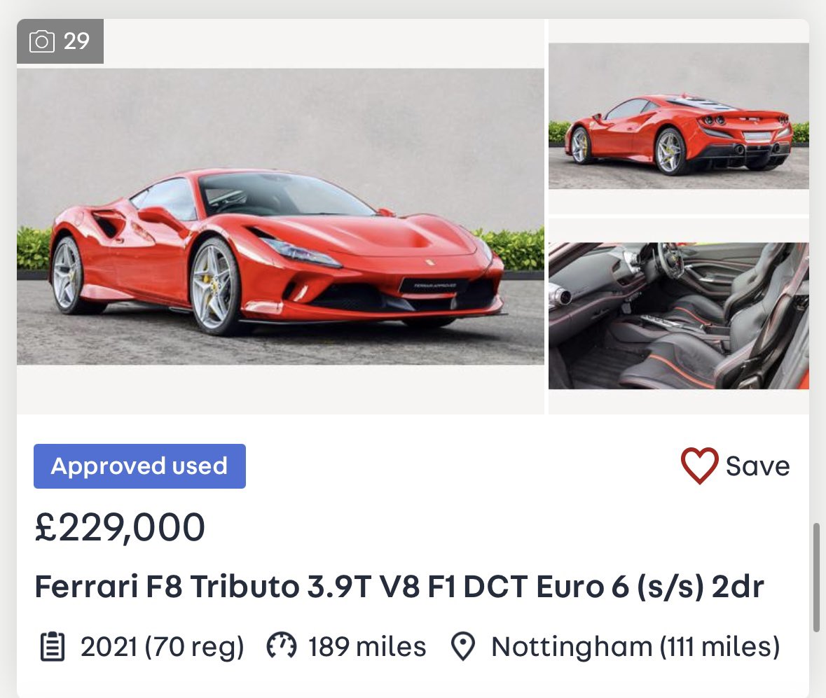 What on earth is going on with the Ferrari 296 market? Many F8 Tributos priced HIGHER than 296s on the used market… and here are two “delivery mileage” examples for the same price…
It’s another new Ferrari model that no-one seems to want to keep… like the Roma (now available