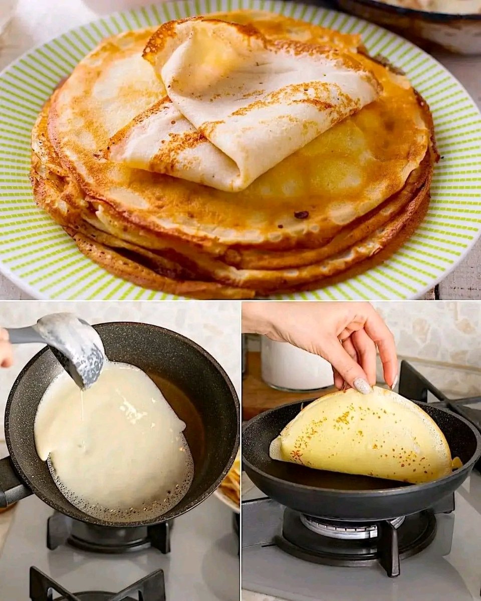 healtA42139993's tweet image. HOMEMADE CREPES 😋
 Ingredients:
 3 eggs
 ½ liter of milk
 ½ teaspoon salt
 250 grams of flour
Must express something to keep getting my recipes.... Thank you.

#icancookchallenge
#firstpicchallenge

Full recipe in 👇

sedfor.com/?s=HOMEMADE+CR…