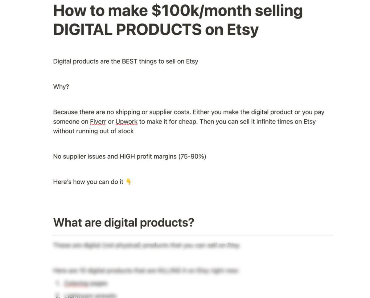 Digital products are the BEST thing to sell on Etsy

No shipping costs, no supplier issues + high profit margins

I wrote a full guide on building a 7 figure digital product brand on Etsy

Just like this tweet + Comment 'Etsy' and I'll DM it to you for FREE

(must be following)