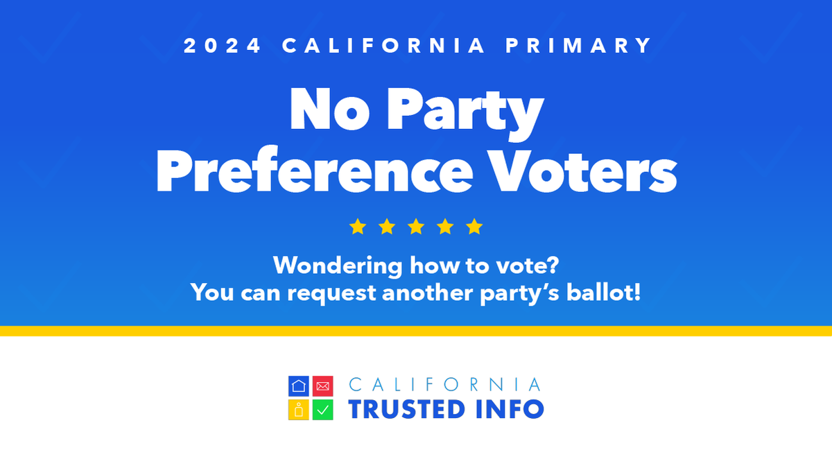 If you are registered to vote and unsure of what party you registered under, check your voter status on the California Secretary of State’s website voterstatus.sos.ca.gov. #CATrustedInfo2024 #VoteCalifornia