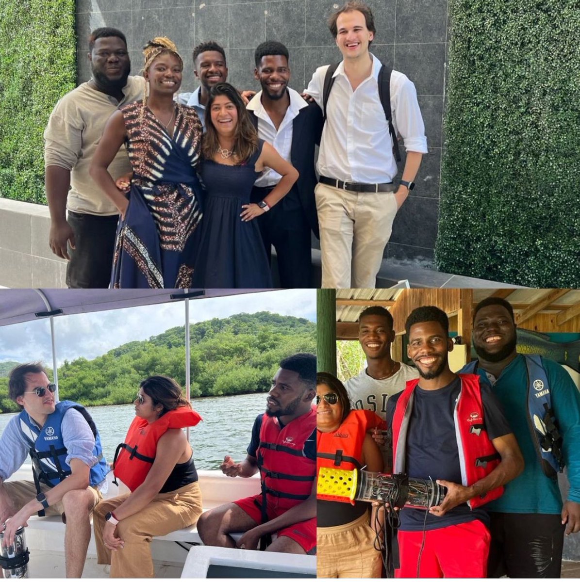 <a href="/SamudraOceansAI/">Samudra</a> goes global!  🌍
Super excited &amp; looking forward to working together with amazing Jamaica 🇯🇲 team (<a href="/KeeFarmsHQ/">Kee Farms</a>) to solve climate crisis. 
Welcome - <a href="/deanmorrispro/">Dean</a> Nick, Shauna, and Matthew-Pierre Rogers ❤️
Congrats <a href="/thisisjoyeeta/">Joyeeta Das</a>, Alex, Zach &amp; Olly