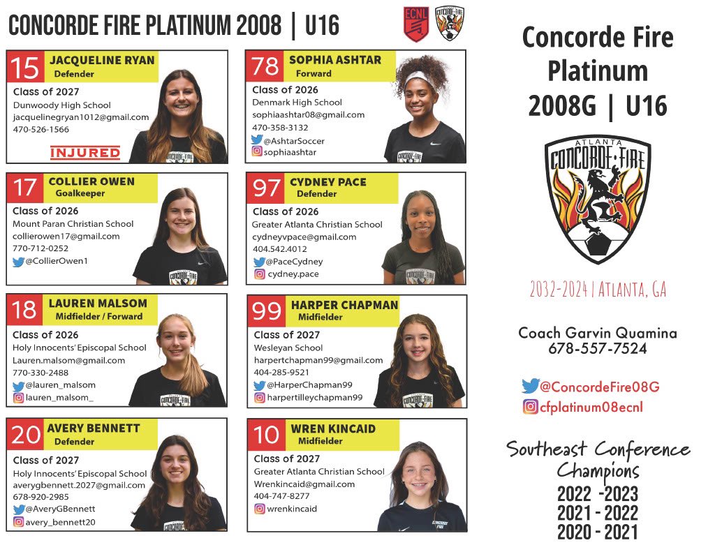 Concorde Fire 08G ECNL Platinum (@concordefire08g) on Twitter photo Come see our team <a href="/ConcordeFire08G/">Concorde Fire 08G ECNL Platinum</a> play at #ECNLFL! <a href="/ConcordeSoccer/">Concorde Fire Soccer</a> <a href="/ECNLgirls/">ECNL Girls</a> <a href="/TopDrawerSoccer/">TopDrawerSoccer</a> <a href="/ImCollegeSoccer/">College Soccer Truth ™</a> Come see our team <a href="/ConcordeFire08G/">Concorde Fire 08G ECNL Platinum</a> play at #ECNLFL! <a href="/ConcordeSoccer/">Concorde Fire Soccer</a> <a href="/ECNLgirls/">ECNL Girls</a> <a href="/TopDrawerSoccer/">TopDrawerSoccer</a> <a href="/ImCollegeSoccer/">College Soccer Truth ™</a>