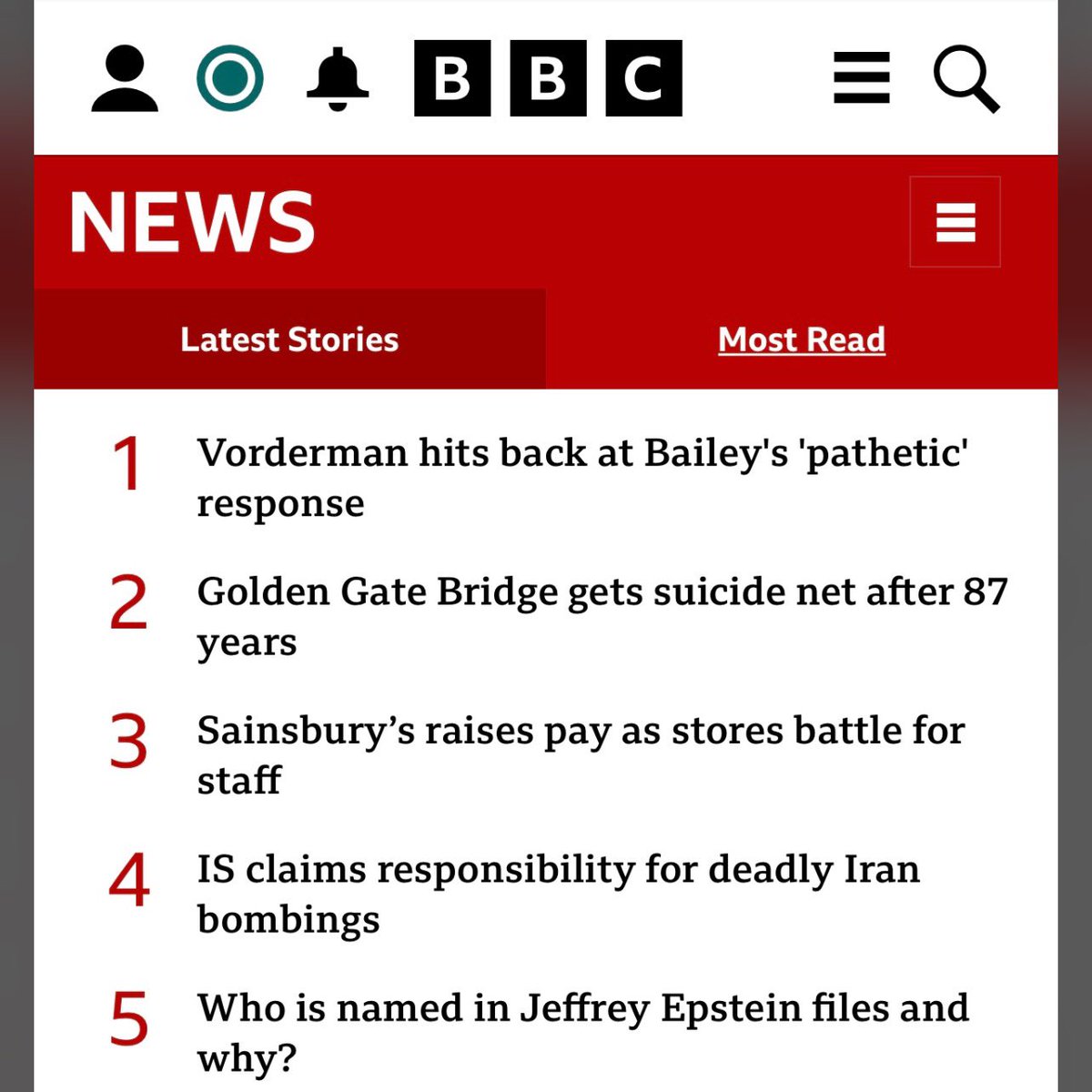 BBC NEWS 

This story about #SexistShaun 
Lord Shaun 'Bum & Boobs' Bailey has gone straight to the top of the BBC News Most Read chart.

Why?

Because we, all of us, have had enough of the far right bullies and misogyny and abuse.

We've found our voices & we are NOT giving in ❤️