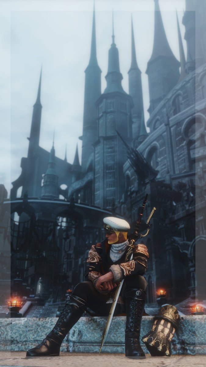 UnknownDabbler's tweet photo. The lone Sky Pirate no longer recognizes the place in which he was raised. 

The years away since his childhood had erased any familiarity he may have had with the city, leaving him a stranger to the place he had once known as home.

#GPOSERS_FFXIV #HyurHighlander https://t.co/HakpOhOAbi