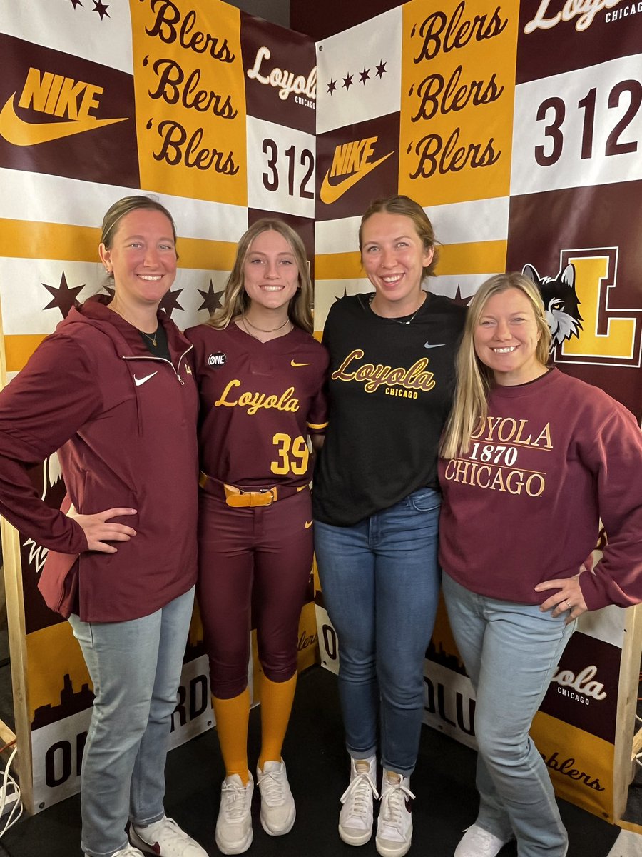 GO RAMBLERS!!🐺🖤 <a href="/RamblersSB/">Loyola Softball</a> <a href="/LUCCoachAbbott/">Alicia Abbott</a> @CoachBGolitko <a href="/SparksPremier/">Jill Harvey - Sparks Premier</a> <a href="/Coach_Gunther/">Alyssa Gunther</a>