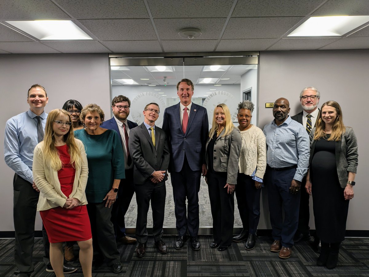 .<a href="/GovernorVA/">Governor Glenn Youngkin</a> stopped by to say “hi” while visiting the Tobacco Region Revitalization Commission today! We’re honored to continue our work with the governor and First Lady Youngkin on youth fentanyl prevention. Thank you, Governor, for your continued support of public health.