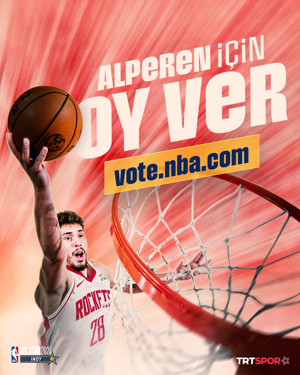 trtsporyildiz's tweet photo. 🚨 BUGÜN HER OY, 3 OY SAYILIYOR! 🚨

🇹🇷 Milli basketbolcumuz Alperen Şengün'ü All-Star'a taşımak için çok kritik bir haftaya giriyoruz.

👀 "https://t.co/lp7IhajkXZ" adresine girin, üyeliğinizi gerçekleştirin, Batı Konferansı'ndaki "FrontCourt" kadrosuna Alperen Şengün'ü alın.

⏩ Kadronun tüm üyelerini doldurduktan sonra "Submit" seçeneğiyle oylamanızı kaydedin.

🇹🇷 Alperen, desteğinizi bekliyor!
