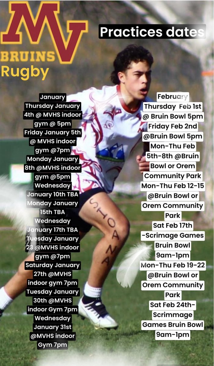 Excited to for the Beginning of my second sport. Come and join if you are in the Utah county area. Got Rugby?