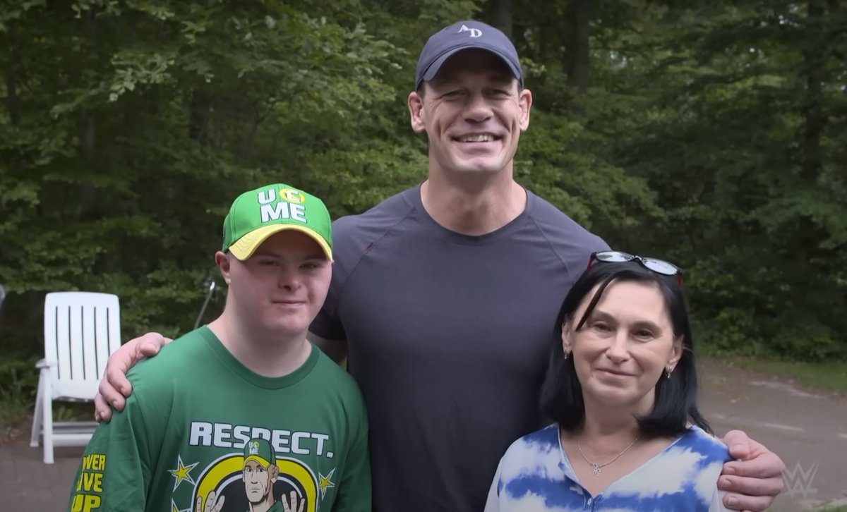 A boy with Down's Syndrome had to flee violence in Ukraine with his family.

He didn't understand why they had to leave, so to make him feel better, his mother said they were going to meet John Cena.

When John Cena found out, he flew to Amsterdam just to meet him.

Legend.