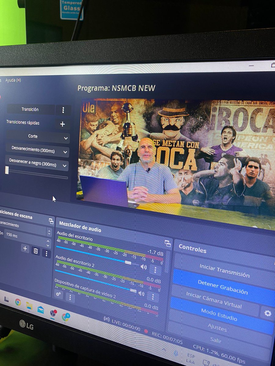 Volvemos a la pantalla. En un rato, subimos video a youtube.