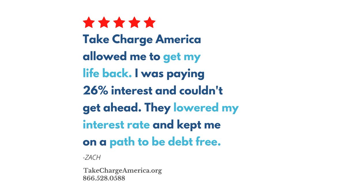 TCAsolutions's tweet image. Make this the year you free yourself from insane interest rates and never-ending debt. Our debt management plans help people pay off credit card debt fast. See if it&apos;s the right solution for you when you get started now. #debtfree #debtrelief 
cc.takechargeamerica.org