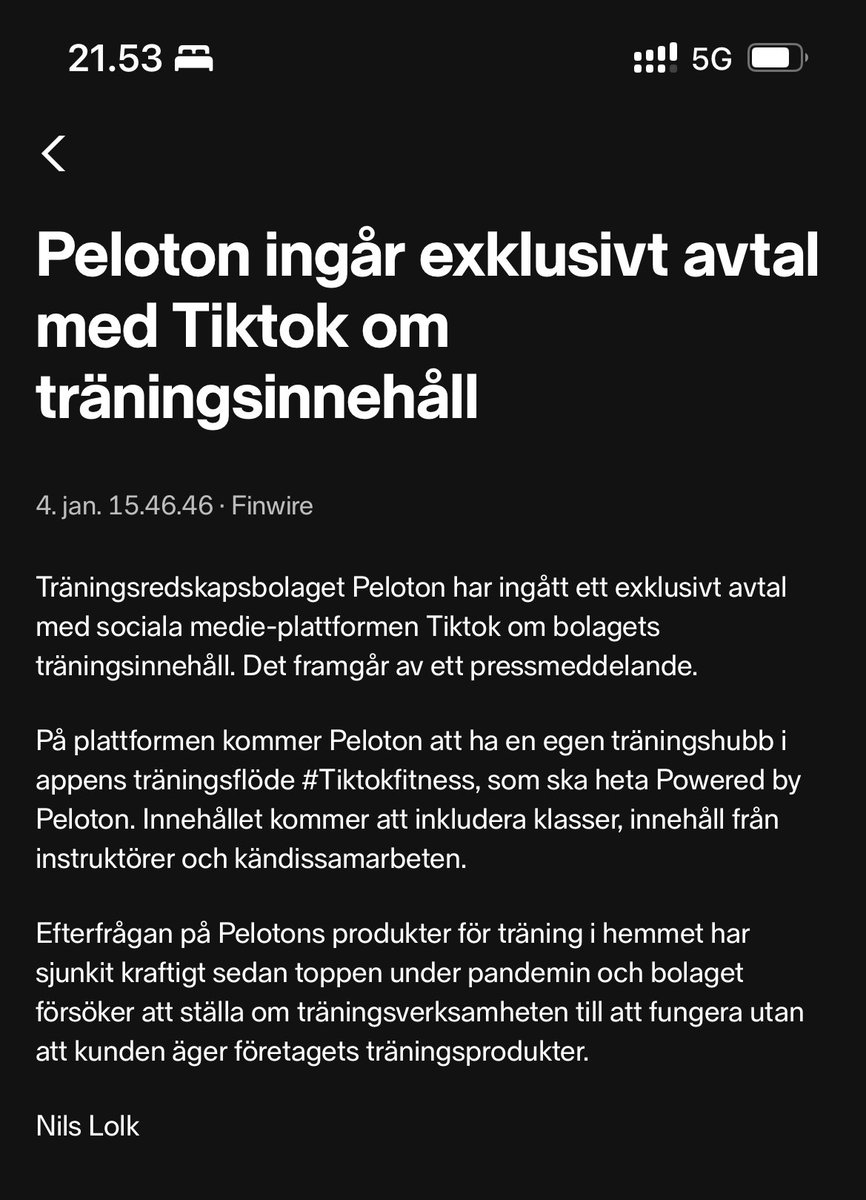 GeguWattup's tweet photo. Jeg er stadig ikke sikker på om Peloton er vinderen indenfor indendørs cykling og tilhørende platforme. Her synes jeg stadig Zwift og MyWhoosh er mindst lige så spændende for Tacx, Wahoo m. fl.

Men denne nyhed er saftsuseme spændende for $pton

Any takes @aktieuniverset ? https://t.co/r7h7xsM3om