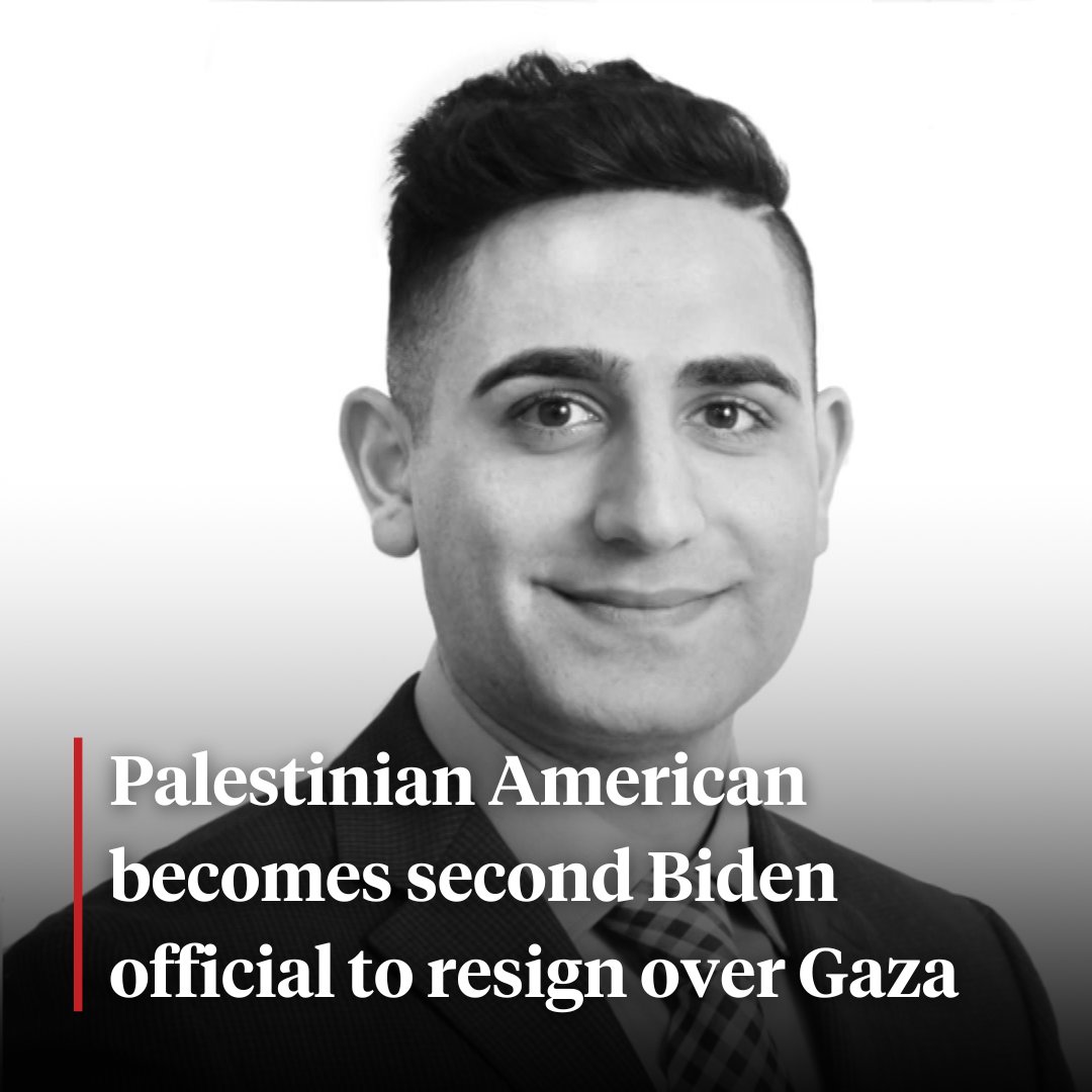 'I cannot stay silent as this administration turns a blind eye to the atrocities committed against innocent Palestinian lives.' Palestinian American Tariq Habash, a Biden political appointee, has resigned to protest the Biden administration's support for Israel's war on Gaza.