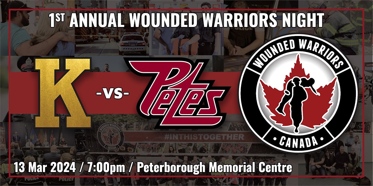Family, friends, and everyone inbetween! Don't forget - we have the 1st Wounded Warriors Night @ The Peterborough Petes coming up this March 13th @ 7:00 pm! Ticket sales: sch1lly.com/en-cad/product… @WoundWarriorCA @PetesOHLhockey #inthistogether