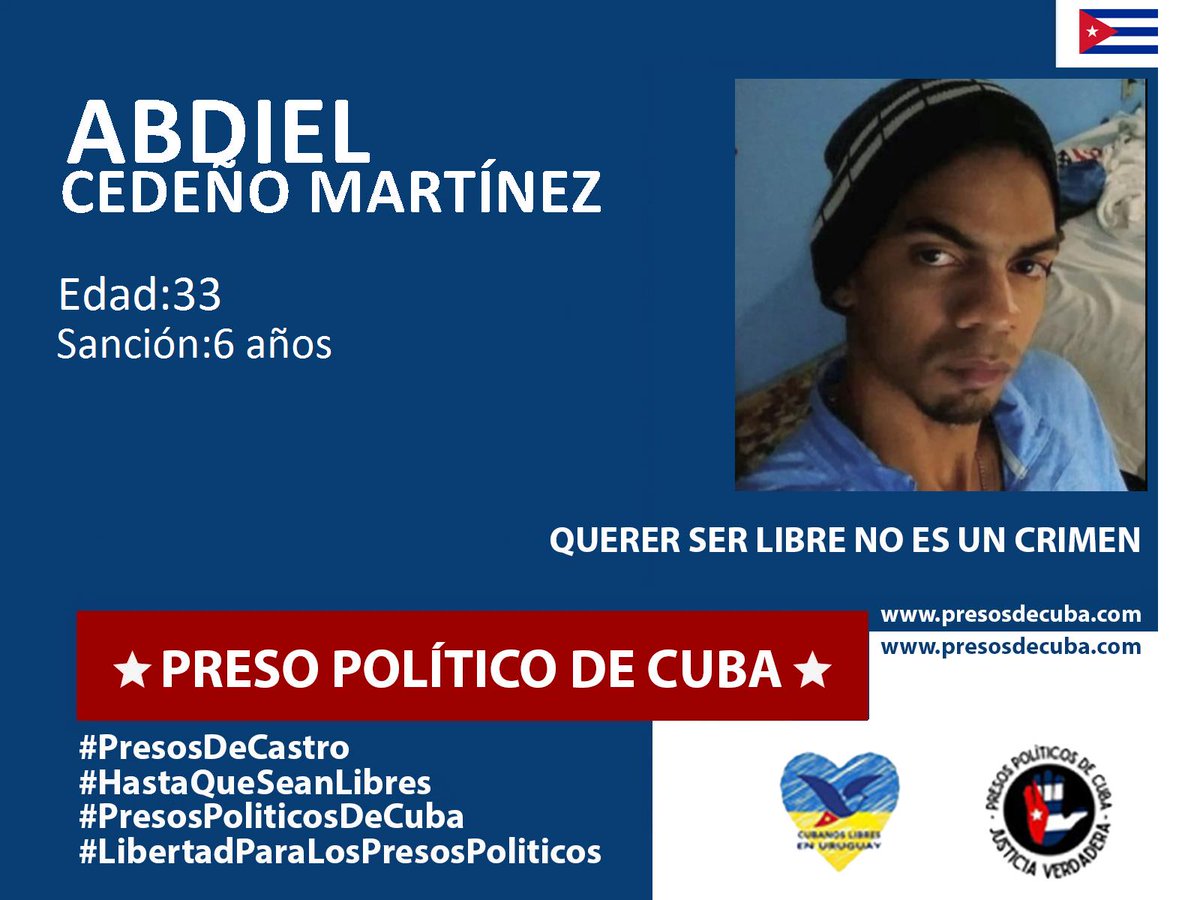 PresosDeCuba's tweet photo. Nuestra misión es visibilizar a los #PresosDeCastro, y luchar con compromiso por cada uno de ellos #HastaQueSeanLibres 🇨🇺⛓️🙏 #BastaYA #PresosPoliticosDeCuba #LibertadParaLosPresosPoliticos https://t.co/swLZjKWC6z
