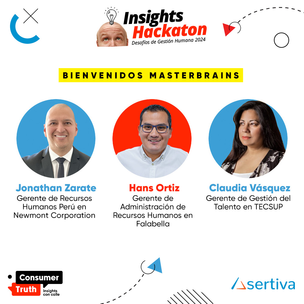 consumer_truth's tweet photo. Gracias Jonathan Zarate #NewmontCorporation, Hans Ortiz #Falabella y Claudia Vásquez #Tecsup por ser #MasterBrains del #InsightsHackatonHR 🤗

#AsertivaConsulting y #ConsumerTruth queremos descubrir los #Insights de la #GestiónHumana al 2024 🙋🏻‍♀️🙋🏽‍♂️

👉 https://t.co/z5NEvKEEEp https://t.co/6h6f1fIyOu