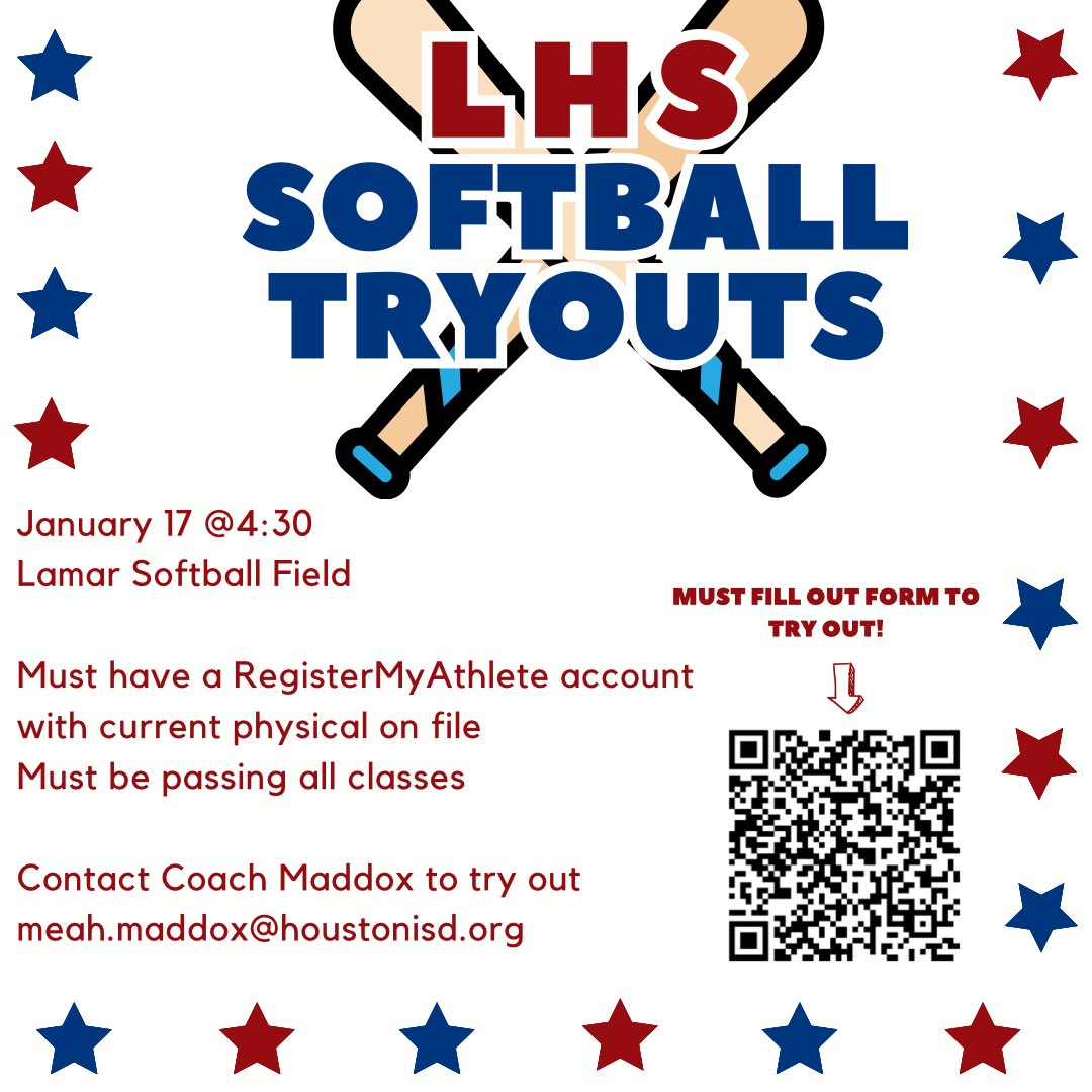 Must Meet all requirements, no exceptions. Must contact Coach Maddox FIRST ‼️