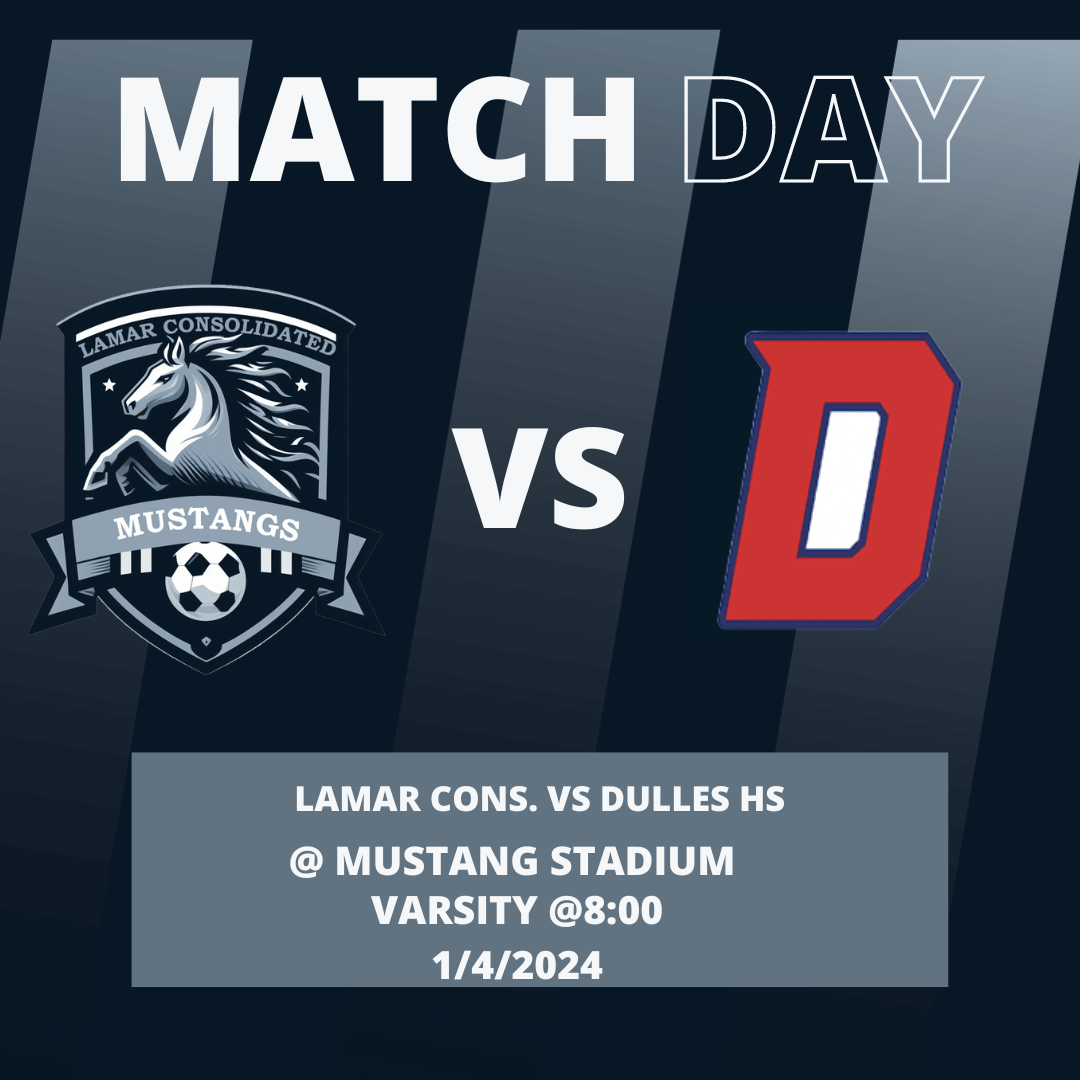 🚨⚽️🚨GAME DAY🚨⚽️🚨
MOJO Tournament is under way with the Mustang Bracket here at Mustang Stadium for Day 1. Come on out and support as we take on Dulles!

🆚 Dulles Vikings
 
⏰ 8:00pm
🏟 Mustang Stadium
Other bracket games at 2, 4 &amp; 6pm