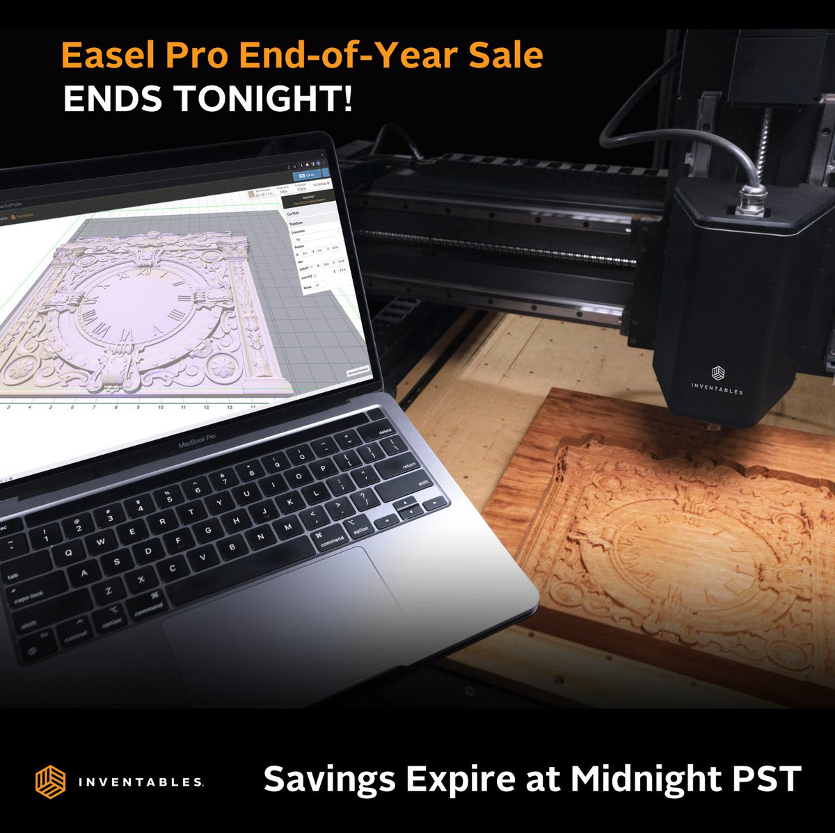 Last day to save big on our End of the Year Easel Pro sale! Save up to 35% off! inventables.com/products/easel…