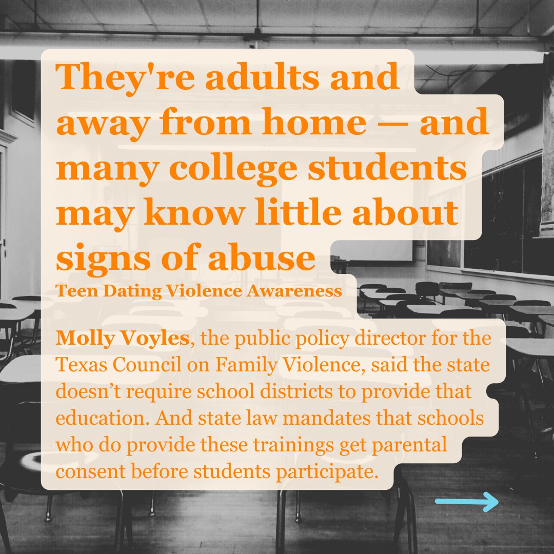 TexasCouncilFV's tweet photo. #TDVAM is just around the corner - youth and college-aged girls and boys are ALSO susceptible to teen dating violence. Two of #TCFV 's team members spoke with; read@keratx on this topic, read the full article here: https://t.co/scedu1AJIN #abuse #prevention https://t.co/8rzL9bQOOl