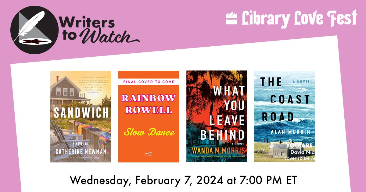 February's Writers to Watch also has a fantastic line up! Hear from @CatheriNewman (SANDWICH), @rainbowrowell (SLOW DANCE), @WandaMo14 (WHAT YOU LEAVE BEHIND), and Alan Murrin (THE COAST ROAD)! #ewgc 🔗 RSVP on FB: fb.me/e/411eu3N7Z