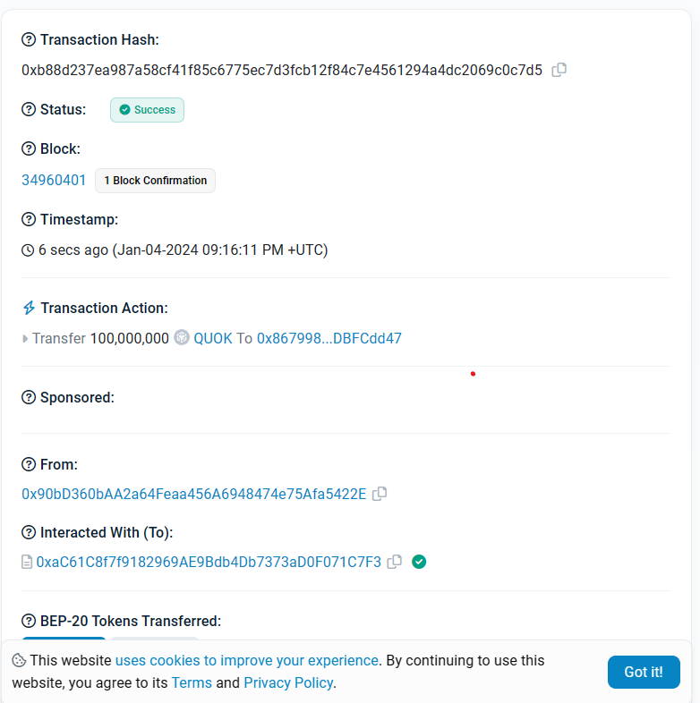 QuokkaToken's tweet photo. @saifulakabar2 Congratulation you just received 100,000,000 QUOK!
Thanks for like, share and rt our pre-sale post! https://t.co/p3qqdXdcel