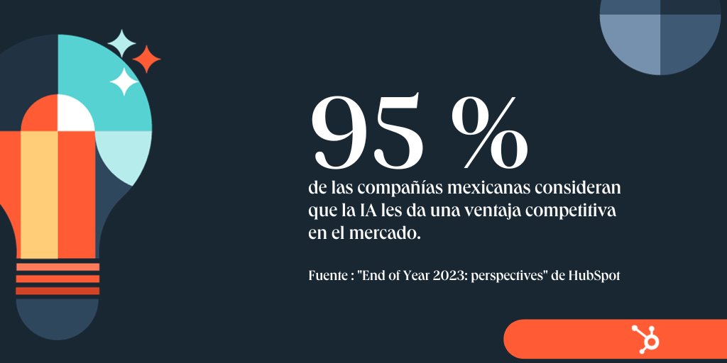HubSpotEspanol's tweet photo. A finales de 2023, un estudio “End of Year Perspectives” realizado por @HubSpot, nos muestra las tendencias empresariales de 2023 y de cara a 2024. Según el estudio, las empresas tienen una visión positiva sobre los beneficios de la IA para este año. 🚀 https://t.co/TYOjrqFRJr
