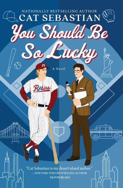 Cat Sebastian's YOU SHOULD BE SO LUCKY is an emotional, slow-burn, grumpy/sunshine, queer mid-century romance for fans of Evvie Drake Starts Over! It's also set in the same universe as WE COULD BE SO GOOD. #ewgc