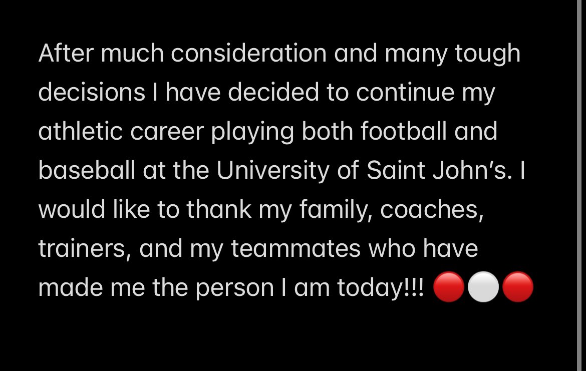 JOHNNIE NATION 🔴⚪️🔴⚪️.  <a href="/SJUFootball/">Johnnie Football</a> <a href="/SJU_Baseball/">SJU Baseball</a> <a href="/SJUFBCoachDumo/">Damien Dumonceaux</a> <a href="/SJUGaryFasching/">Gary Fasching</a> <a href="/PrepRedzoneMN/">Prep Redzone Minnesota</a>   <a href="/Hayden33Sanders/">Hayden Sanders</a>