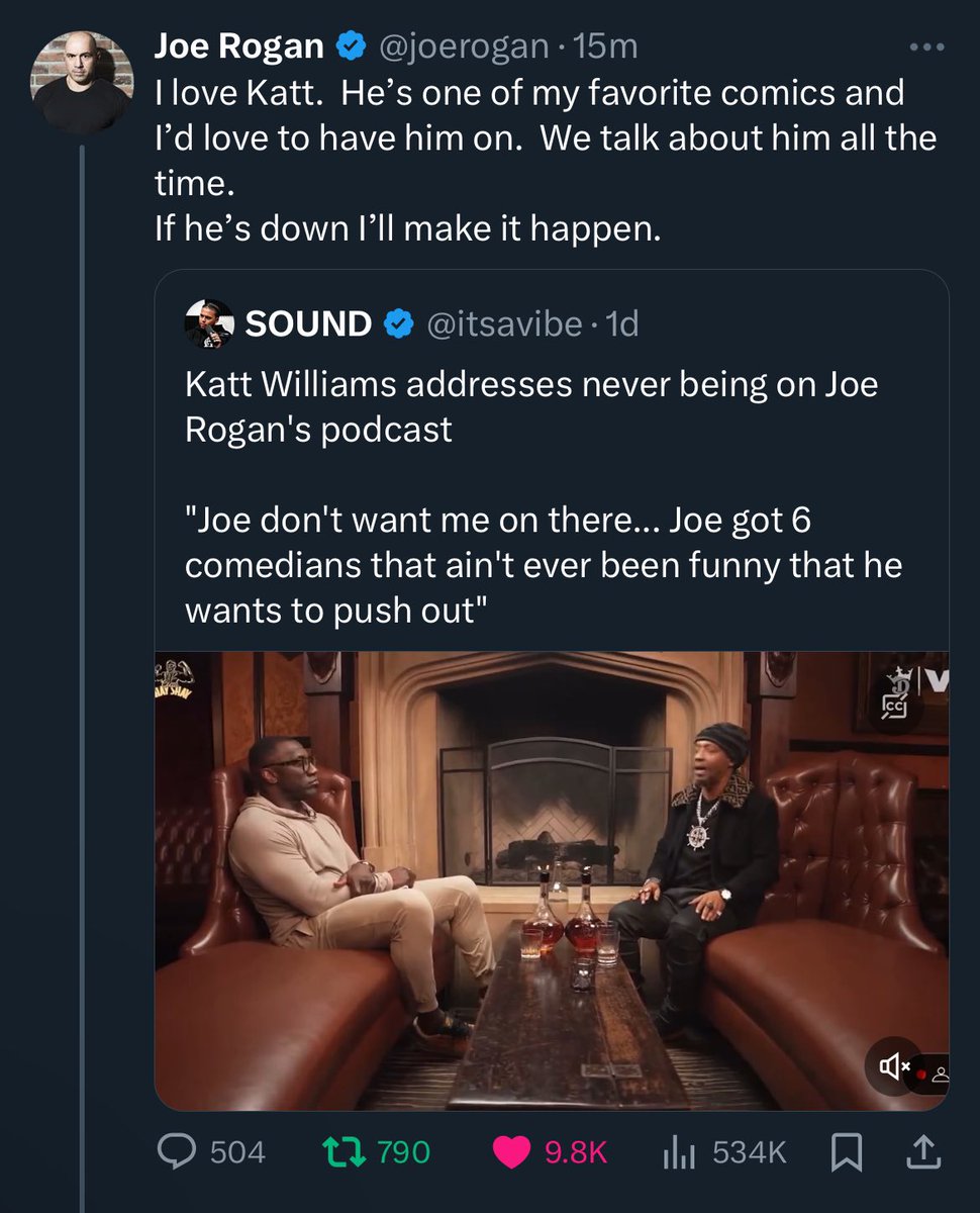 this is the closest I'll get to being on the Joe Rogan podcast but I'll take it