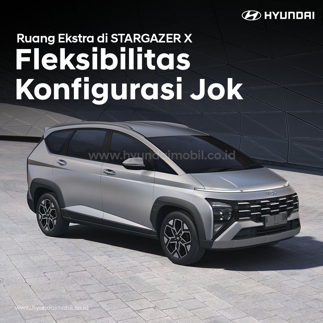 hyundaimobil's tweet photo. Hi, #HyundaiLovers !

Untuk menunjang kebutuhan keluarga dengan mobilitas yang tinggi, kapasitas penyimpanan STARGAZER X dapat diperluas dengan melipat kursi penumpang.

Booking Test Drive STARGAZER X https://t.co/yIPZIbUNhT
#PTHMI #HyundaiID #MakeUsProud #STARGAZERX https://t.co/tiRH7yqQ8V