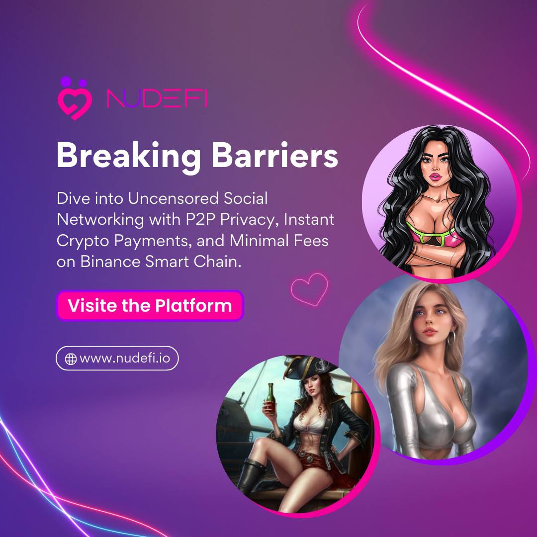 xnudefi's tweet photo. Experience unrestricted social networking on https://t.co/mUWmS1s6WL 🌐🚀 Enjoy P2P privacy, seamless #crypto payments, and low fees on Binance Smart Chain.
Join us now for a decentralized and secure online journey! 💻🔒
👉https://t.co/SCzx1ekduY

#NudeFi #Binance #QUACKITYPLEASE https://t.co/RaCIDED6BL