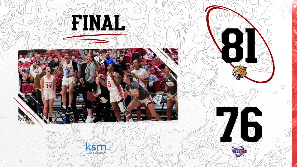 WBB: Jaguars hold Titans to five points in Overtime to win 81-76.

#LetsGoJags #OurHorizon