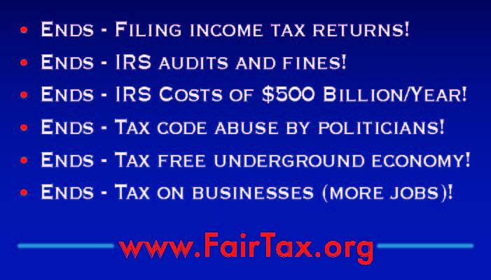 FairTaxOfficial's tweet photo. How SIMPLE is THIS 👇🏼 the FAIRtax ends 5 federal income taxes by replacing them with ONE consumption tax on new retail goods/services. https://t.co/evnZqrcfju