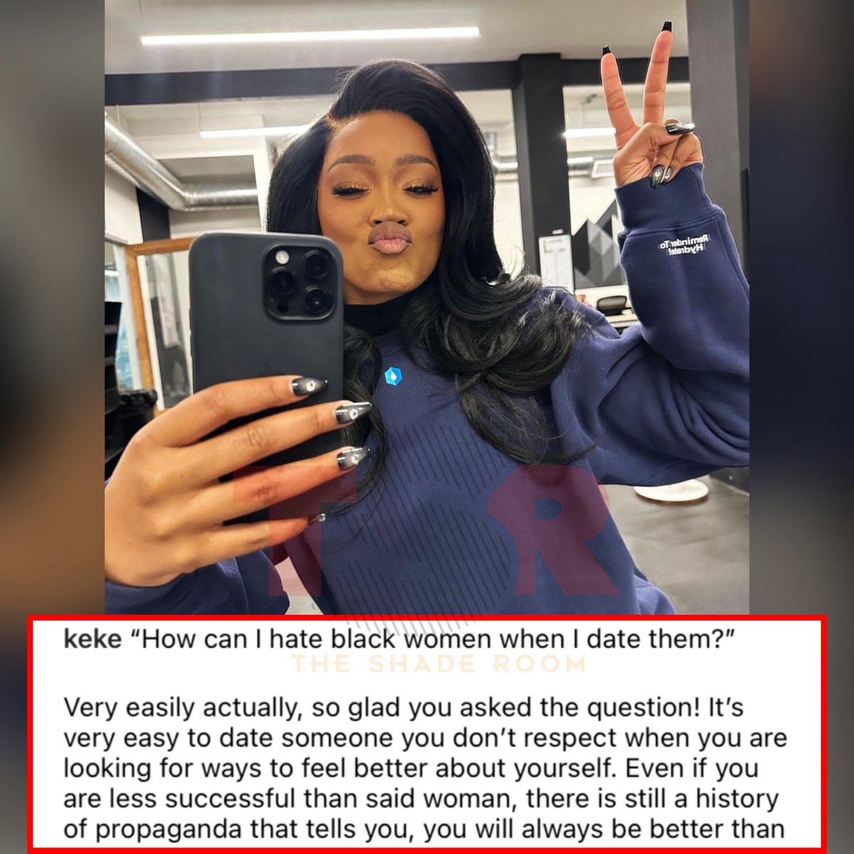 TheShadeRoom's tweet photo. Keke Palmer explains how a person can hate Black women but still date them. #Roomies, do you agree? https://t.co/TxGigcgw6D