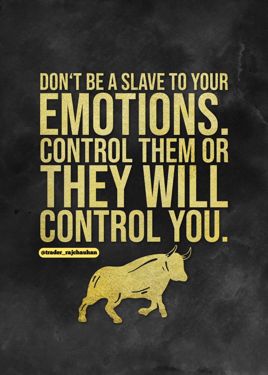 Trader_Chauhan's tweet photo. Control Your Emotions in Stock Market
#StockMarketindia #BankNifty #Nifty #Nifty50 #FinNifty #Sensex #Investmentquotes #tradingquotes #stockquotes #quoteoftheday #StockMarketNews #MarketUpdates https://t.co/CJ6DYnwOzH