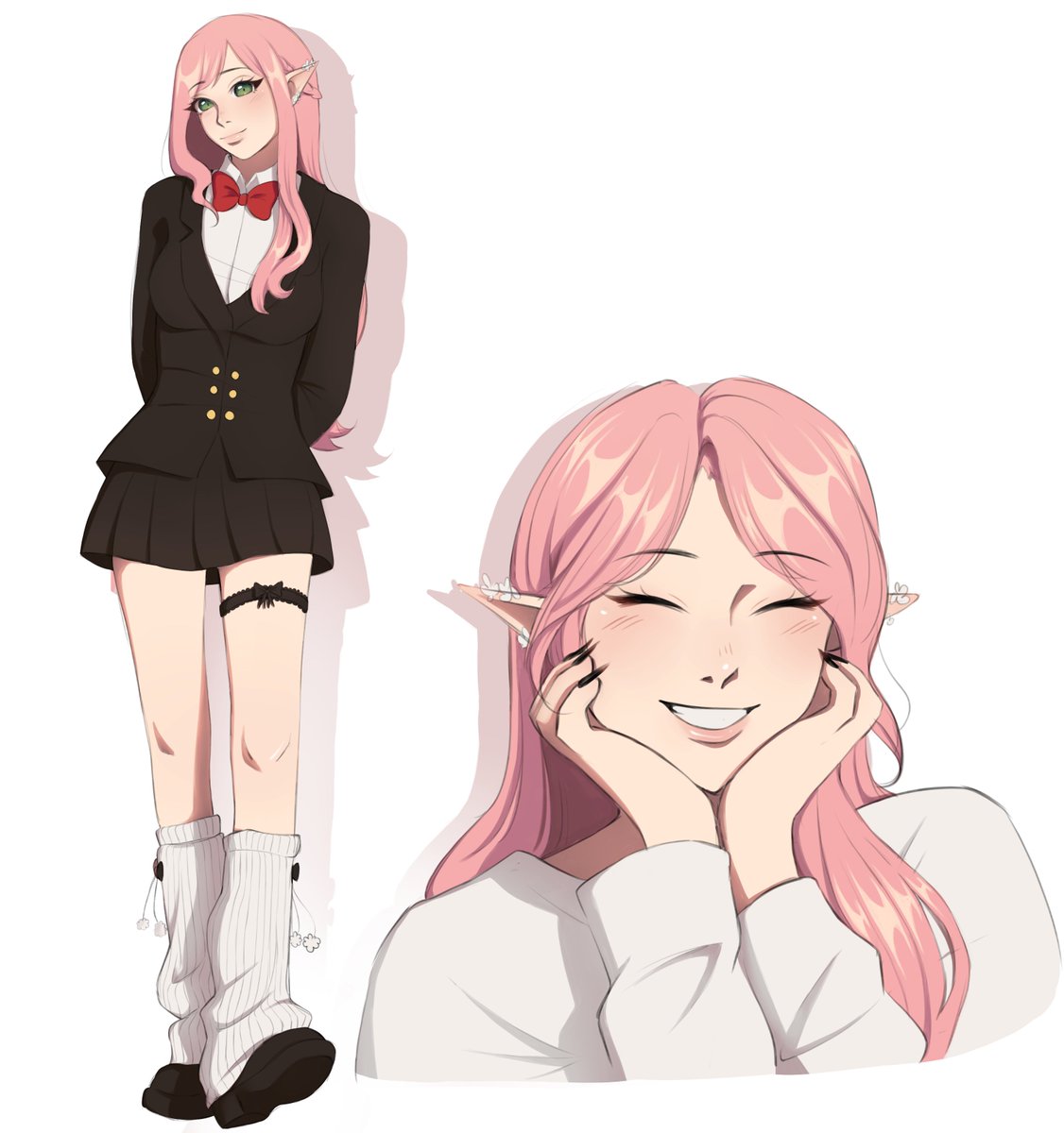 elfviee's tweet photo. aaa i loved drawing her leg warmers and her expression aaa it makes me so happy, i love this one https://t.co/JxTmbEQLby