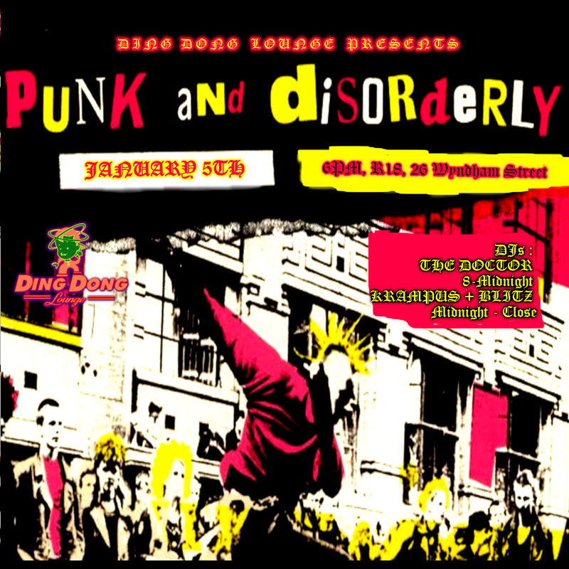 DingDongLounge3's tweet photo. TONIGHT! The first Punk And Disorderly of 2024! Come revive the best parts of punk history at Ding Dong Lounge, whether it's The Ramones or Rancid, UK82 or AK79, The Clash or Crass, ska-punk or streetpunk, new-wave or d-beat, pop-punk or crust, we've got you covered with our DJ's https://t.co/TZow0ZjkiN