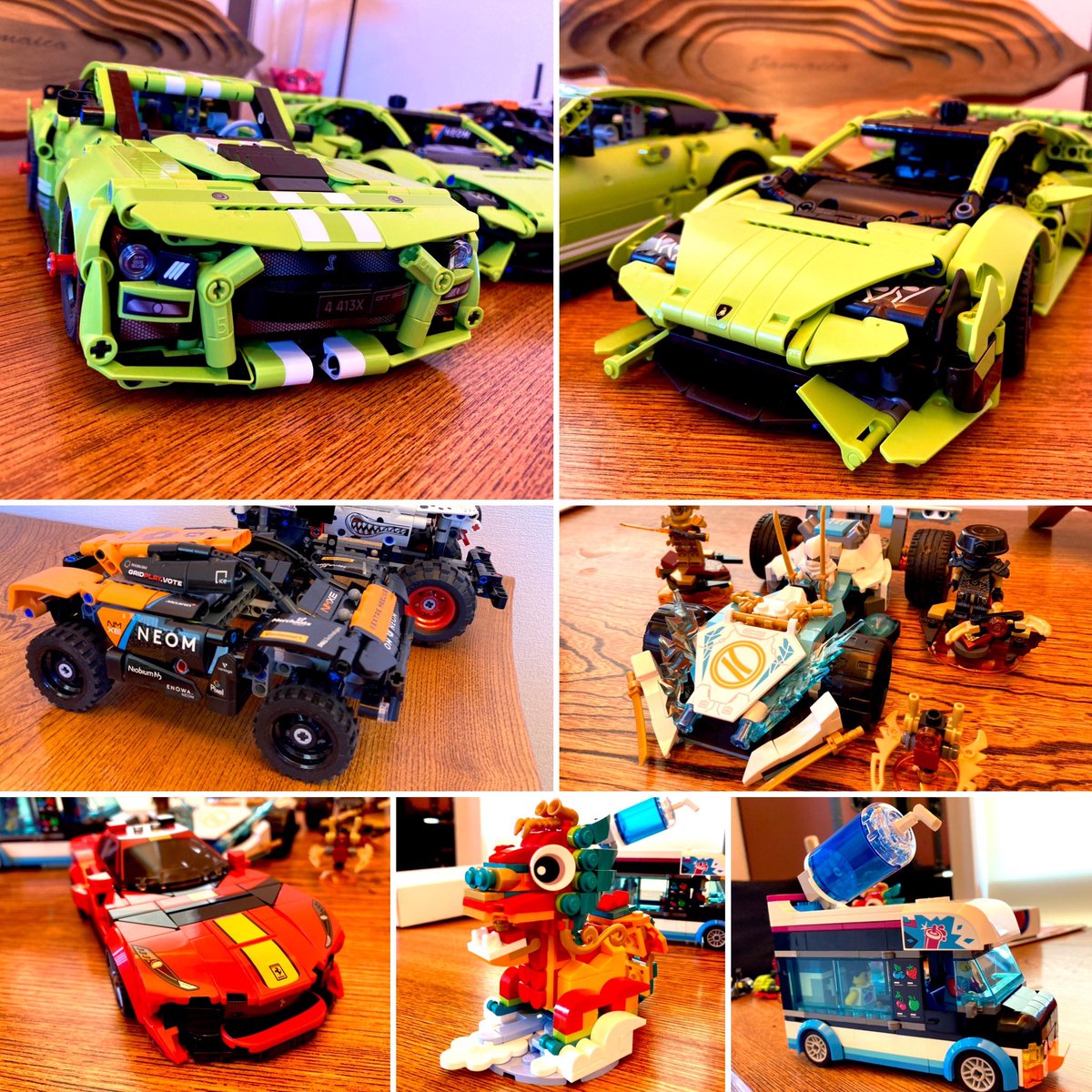 MEGARYUryurex's tweet photo. 今年の正月はリビングでLEGOフェス笑
ハマった笑
#lego
#legomustang
#legolamborghini
#legoferrari
#legomonsterjam
#legoneommclarenextremeeteam https://t.co/47sjRWmKtU