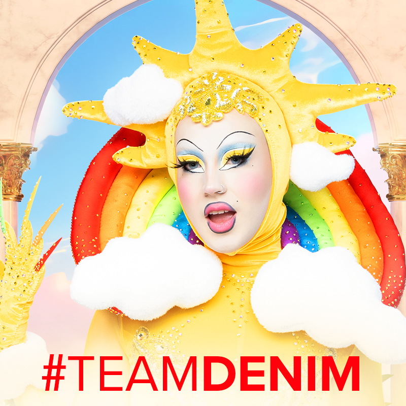 Do you want @denimjustdenim to snatch the 👑? Use #TeamDenim to show your support! 💛 #CanadasDragRace