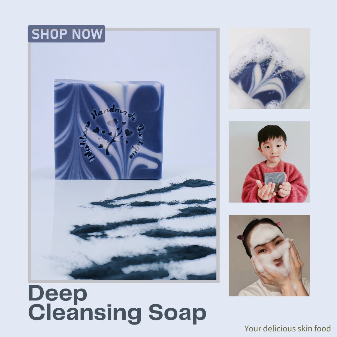 WishBoneSoaps's tweet photo. It's also believed to have antioxidant properties that protect the skin from environmental damage.  Additionally, indigo powder is said to have a cooling effect, which can soothe irritated skin.

Use this soap to achieve healthy, glowing skin and pore care.
#wishbonesoaps https://t.co/YJ8xxiS0yG