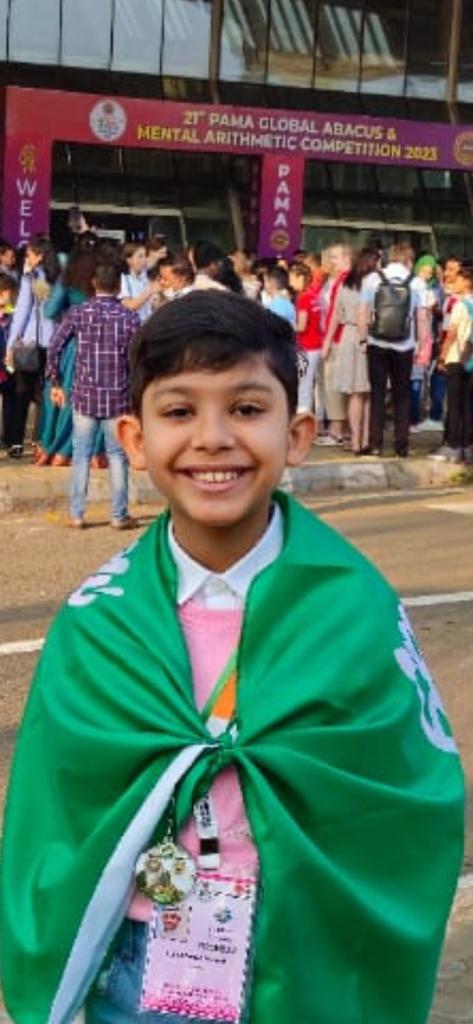 First1Saudi's tweet photo. تفوق البطل كنان براء حمد في المسابقه العالمية في الرياضيات الذهنية المقامة في الهند وحقق الفوز بالمركز الثاني على العالم لعام 2023 https://t.co/QSAoSRVRfw