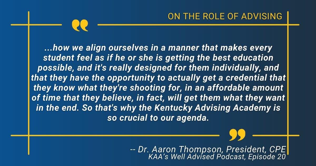 advisingky's tweet photo. BEST part of a monthly podcast is, by far, the rich conversations we get to have about postsecondary advising in Kentucky. Be on the lookout for our upcoming podcast with CPE President Dr. Aaron Thompson about Earning Credentials of Value! #welladvised @CPENews @CEC_KY @cpepres https://t.co/0SHtzoUeLt