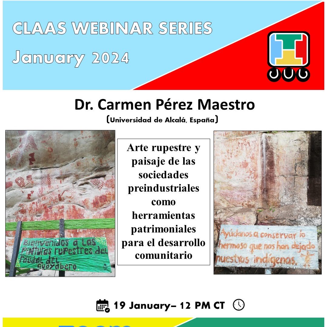 Join us January 19th via Facebook Live or Zoom for our first webinar of 2024, featuring Dr. Carmen Pérez Maestro!